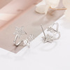 Earrings from pearl, small design advanced ear clips, 2023 collection, western style, trend of season