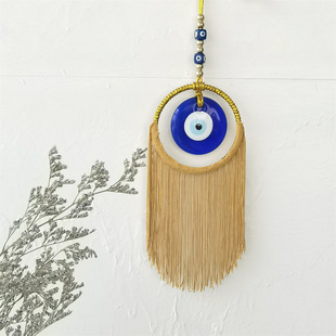 Hand-woven Turkish Blue Eyes Tapestries Golden Silk Devil's Eye Hanging Wall Decoration Cross-border Foreign Trade Sources