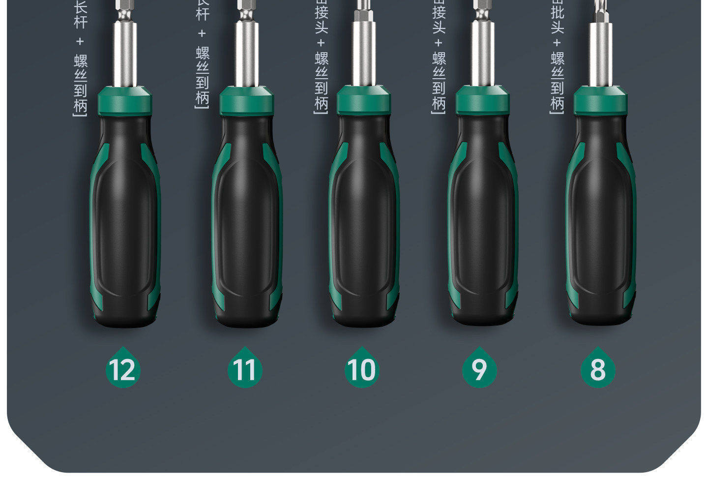 Green Forest [Moonlight Treasure Box] Ratchet Wrench Quick Dual-Use Mini Hex Key Three-In-One Socket Set