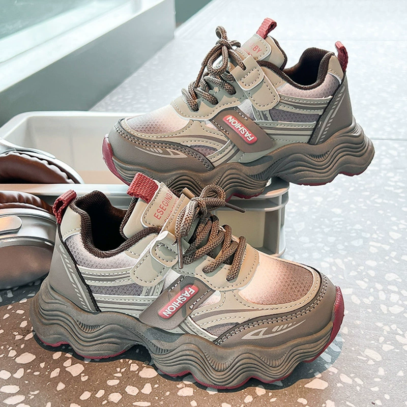 Детская спортивная обувь для мальчиков и девочек для бега осень новая дышащая детская сетчатая обувь дикая водонепроницаемая обувь для мальчиков