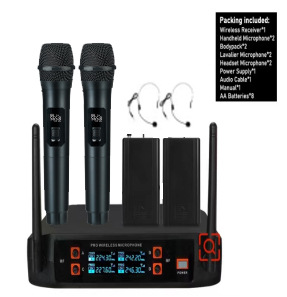 Micrófono inalámbrico karaoke en casa uno para cuatro audio al aire libre TV canto KTV karaoke Conferencia rendimiento micrófono