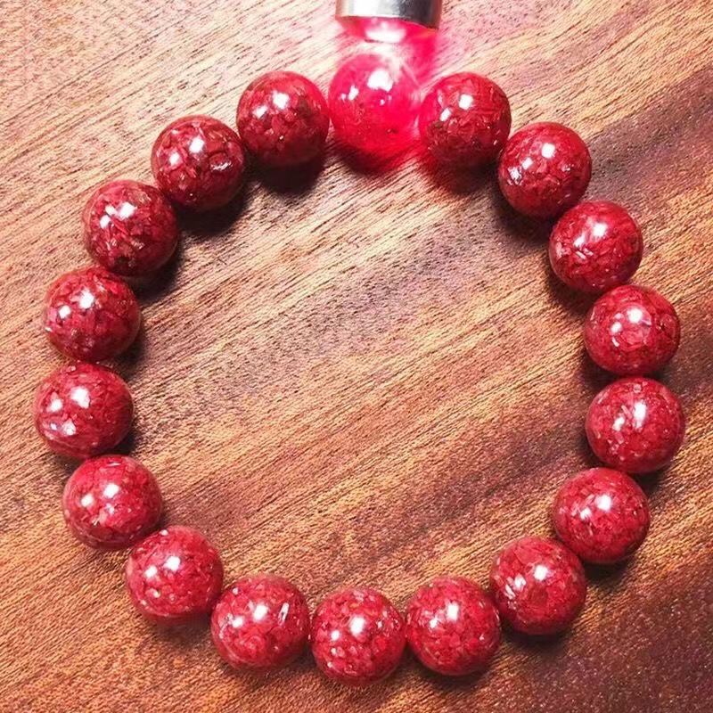 Raw Ore Crystal Sand Couple Bracelet Full Light Transmission Fidelity Men's and Women's Year of Life Transfer Meaning Bracelet