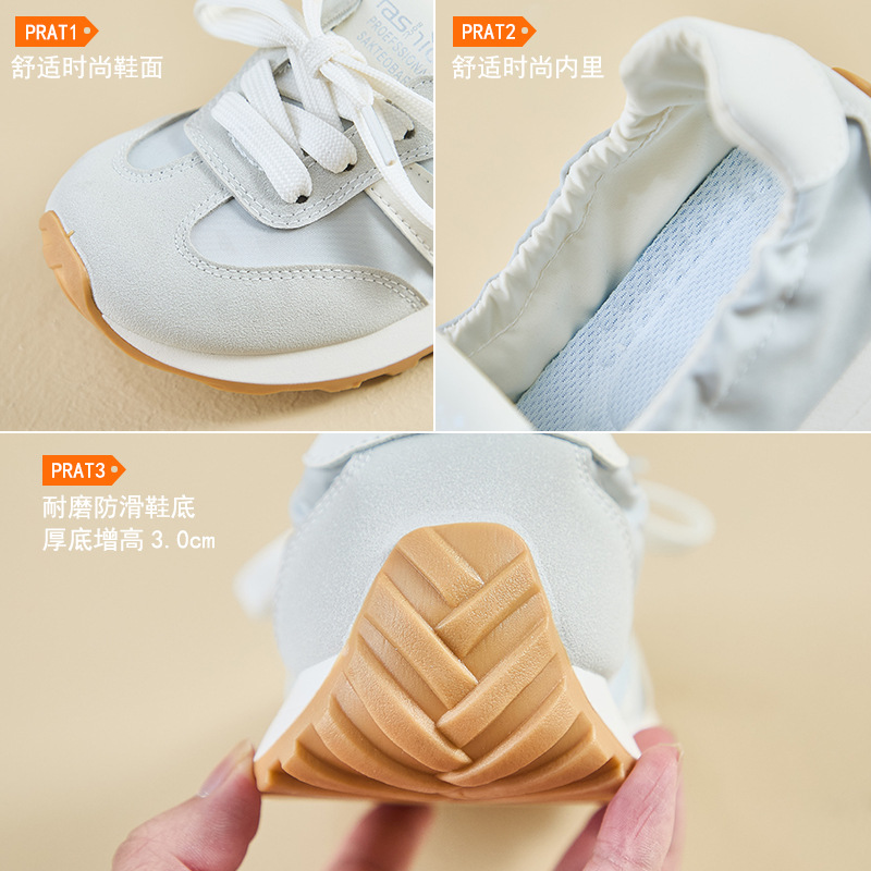 Tenis de Running Retro para Mujer JCF-212 Material Tela y Caucho Aumento de Altura para Uso Diario
