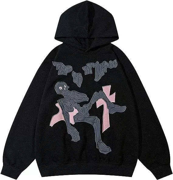 Demi-season Hoody, Retro Hip‑Hop Sweatshirt, Relaxed Fit, Sizes S–XXL