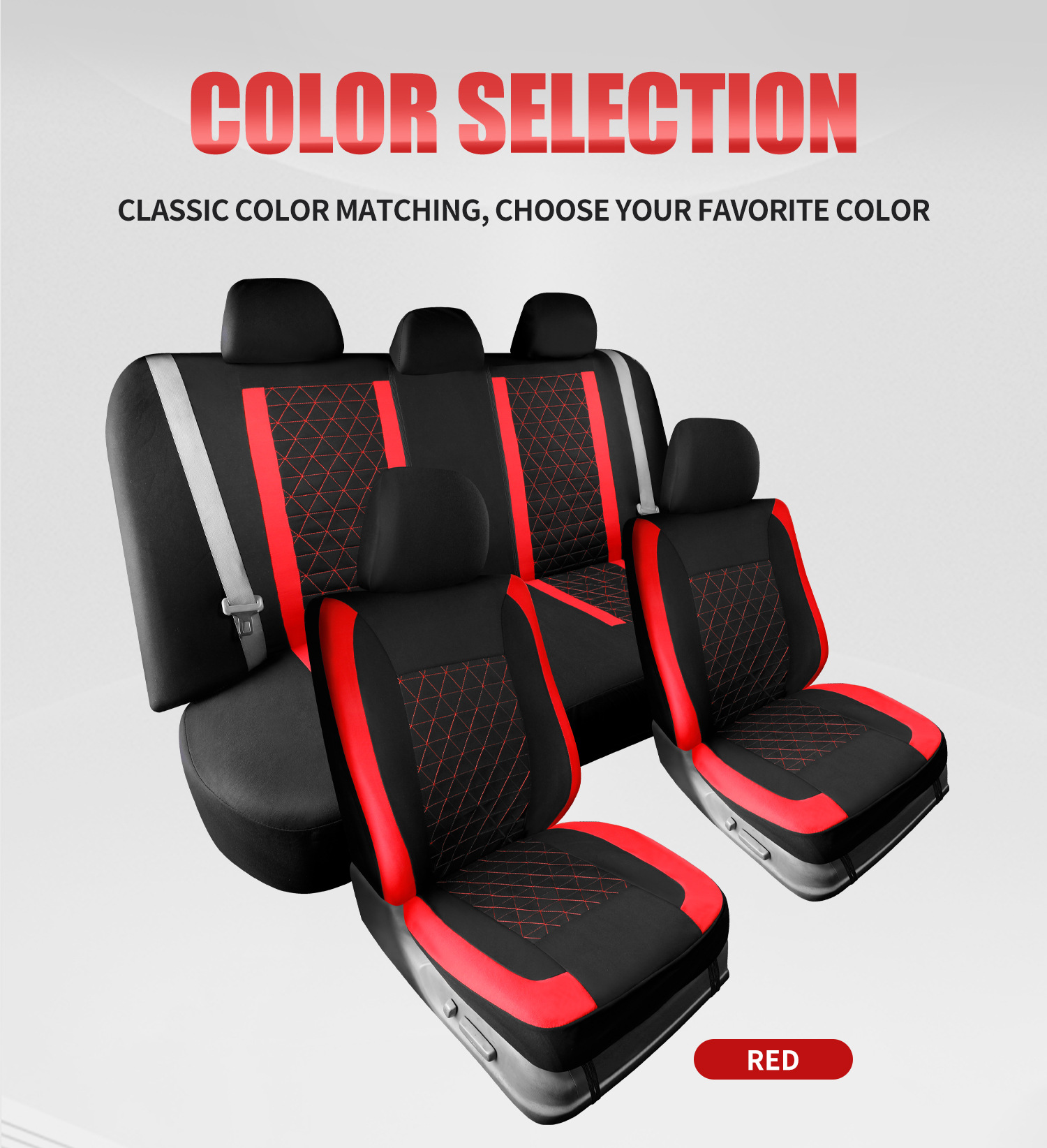 25 New Diamond-Shaped Cloth Car Seat Covers Quilted Embroidered Leather Artificial Pvc Leather Exported to Europe and the United States Export Wholesale