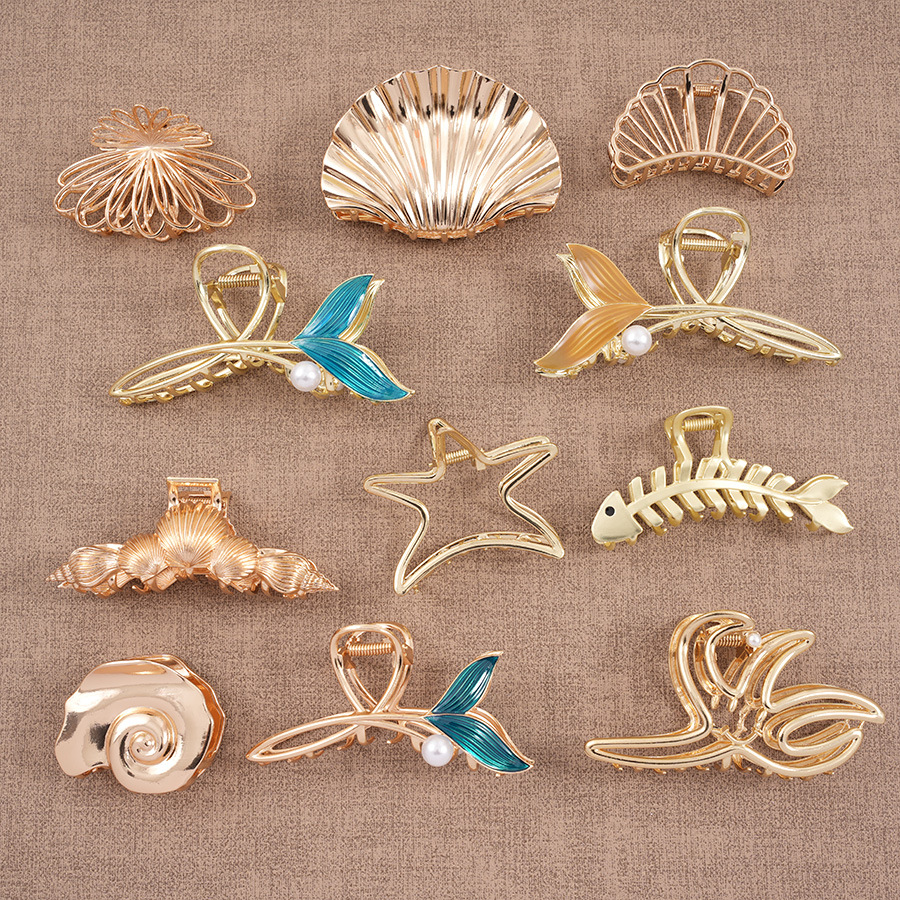 IG Style Beach Women's Moon Starfish Bow Knot Alloy Hair Claws display picture 5