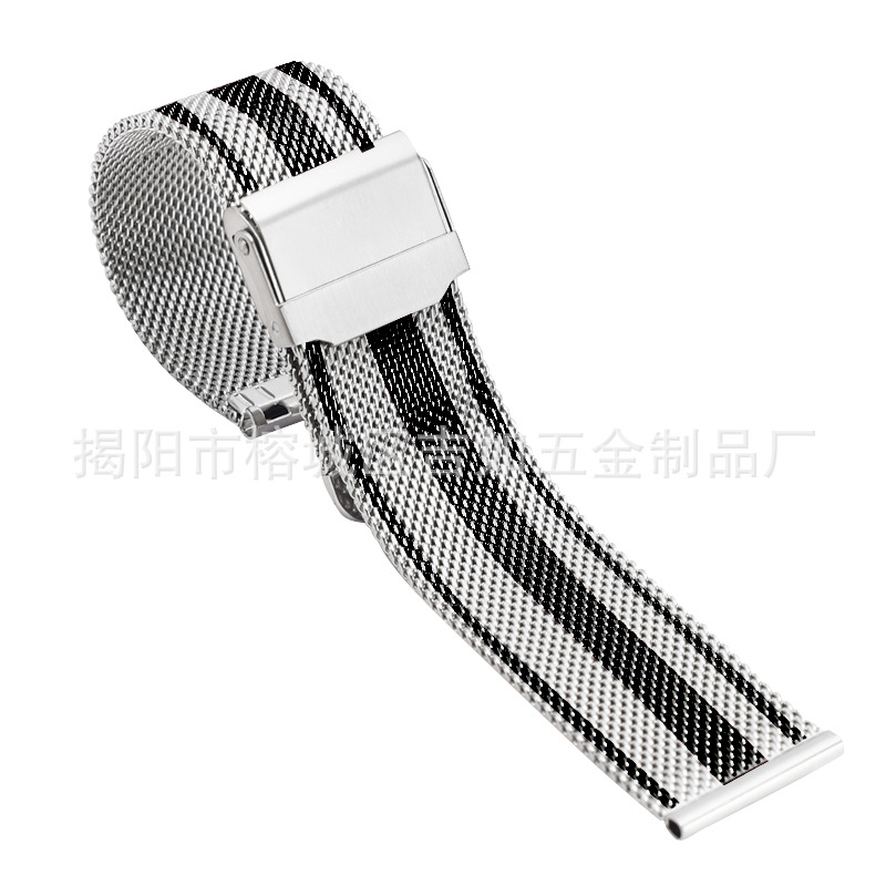 Adecuado para Samsung watch4 Huawei GT4 06 línea Milán hebilla magnética watch8 correa de Apple de acero inoxidable