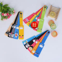 Long pvc soft rubber luggage tag, Korean fashion creative fun cartoon, quality assurance, can be wholesale 
