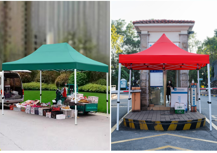 Four-Leg Tent Thickened Four-Corner Canopy Large Umbrella Outdoor Awning Stall Folding Telescopic Shed Rainproof Awning
