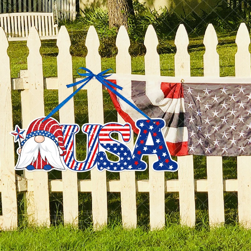 Europa y América EE.UU. Día de la Independencia decoración de la puerta colgante Día Nacional de los Estados Unidos decoración de la pared de la puerta colgante