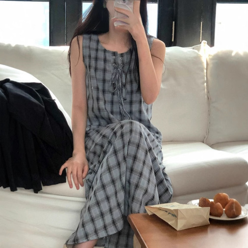 Korean chic summer new product sweet and gentle style strapless sleeveless dress vest long skirt summer