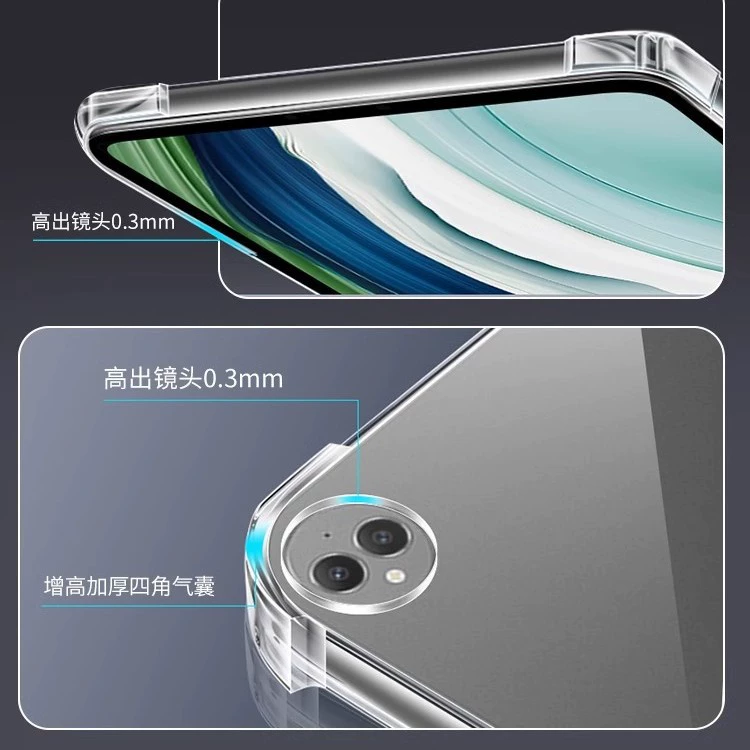 Подходит для защитного чехла Huawei MatePad SE 11 2024 года, четырехугольная подушка безопасности против падения 11.5STPU прозрачный чехол