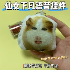 猪妞仙女下凡荷兰猪按压发声玩偶语音挂件可换电池毛绒包公仔饰品