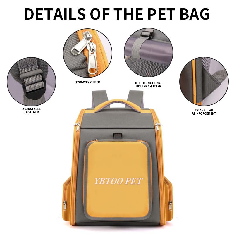Bolsa para gatos, bolsa para mascotas, mochila para salir, bolsa de transporte portátil, mochila para mascotas plegable, bolsa para gatos transpirable de gran espacio image 4