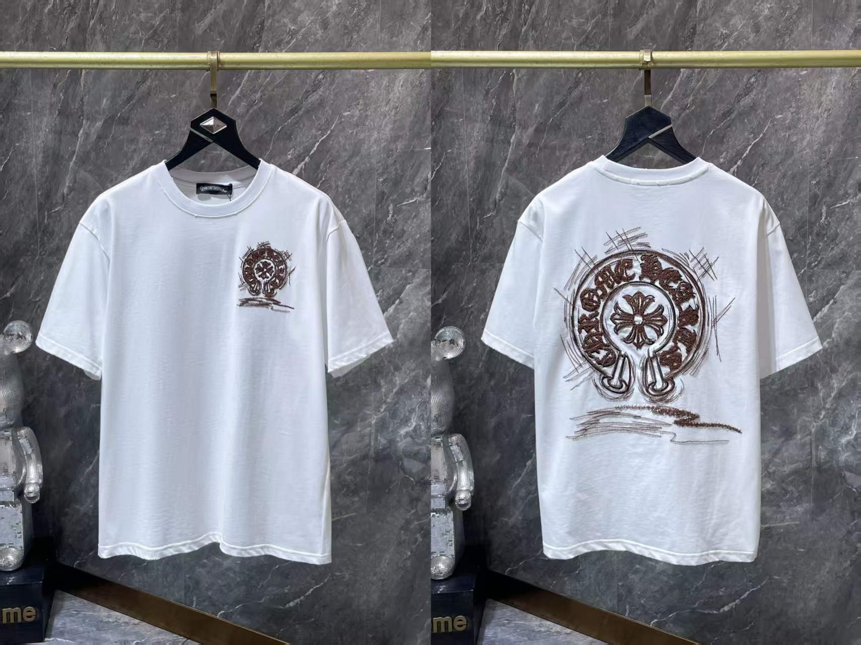 Chrome Heart 24 nuevo Crocodile de verano de moda europea y americana camiseta de manga corta para hombres y mujeres