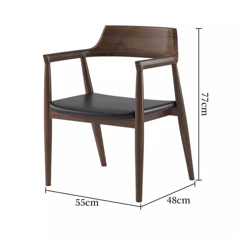 Silla de comedor de madera maciza para restaurante