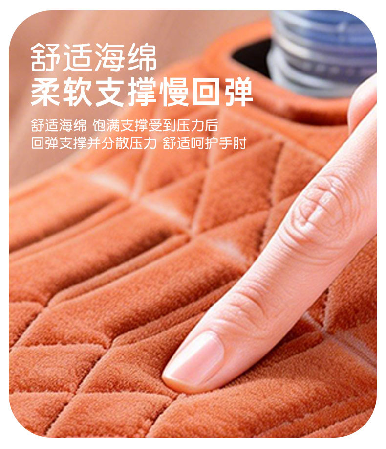 Car Armrest Box Height-Increasing Pad, Luxury Plush Storage Organizer for the Middle of the Seat, Multifunctional Tissue Box and Cup Holder