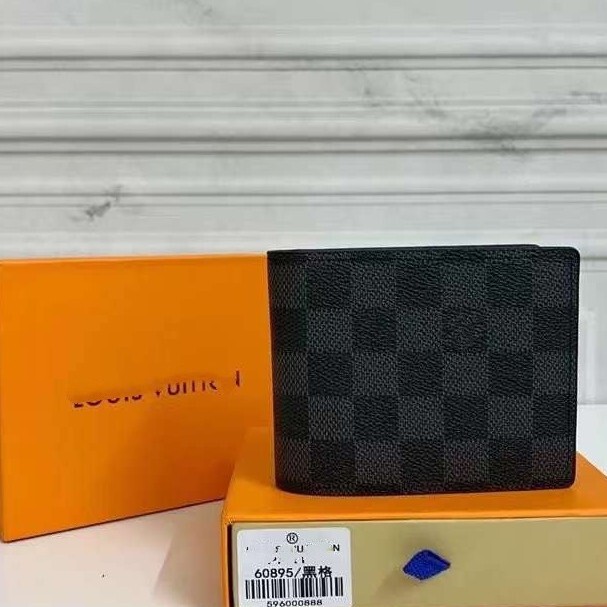 2025 New Men's Wallet, Plaid Men's Wallet, Short Leather Wallet, Simple and Stylish Trendy Brand Men's Wallet, Lv Style 2025 New Men's Wallet, Plaid Men's Wallet, Short Leather Wallet, Simple and Stylish Trendy Brand Men's Wallet, Lv Style