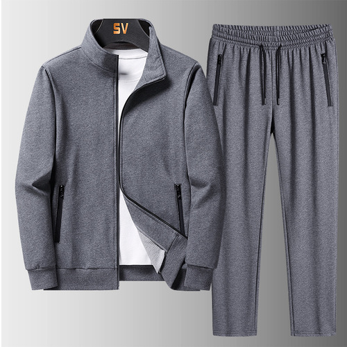M-8XL sportswear suit spring and autumn men's plus size casual fashion loose men's two-piece set manufacturer wholesale