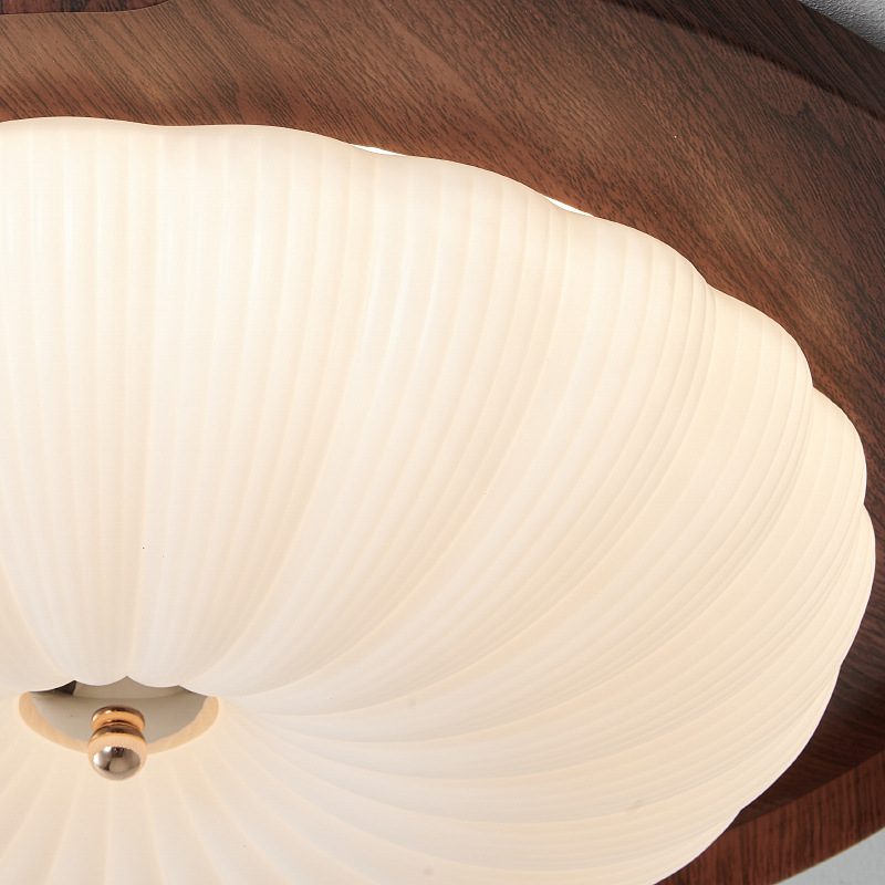 [Seleccionado] Lámpara de techo Lámpara de grano de madera de nogal retro de estilo antiguo Guangdong Zhongshan Lámpara de habitación de estilo japonés