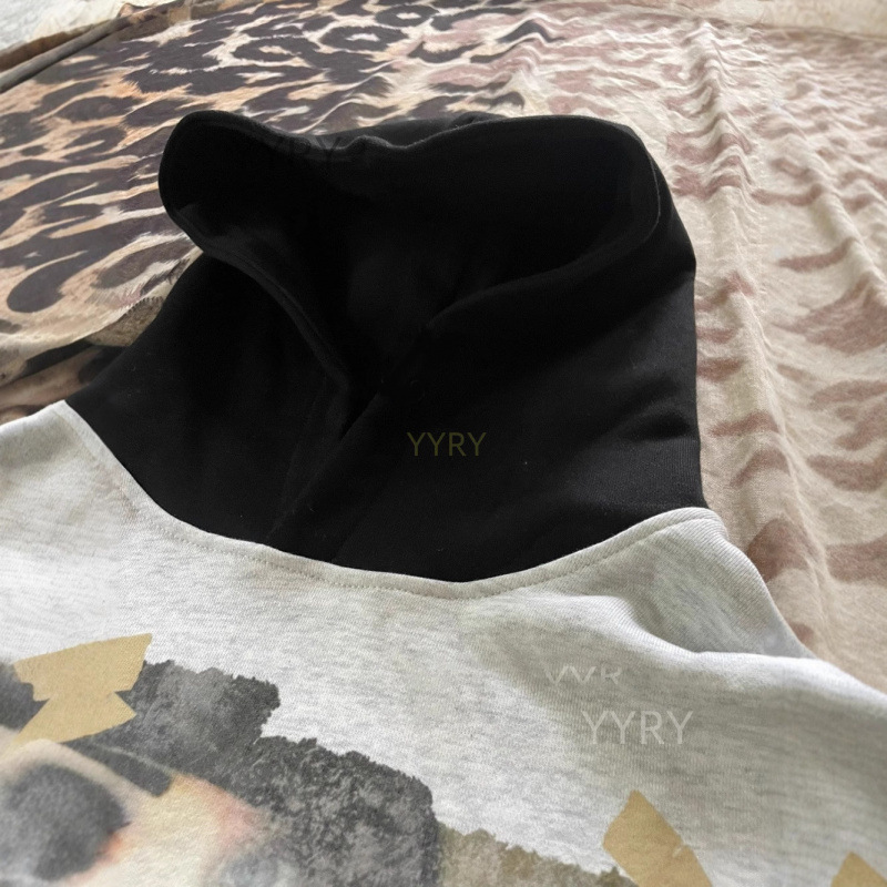 Y2K Dark Aesthetic Pullover Hoodie – Oversized Streetwear With Contrast Print & Pocket_viptrois.com