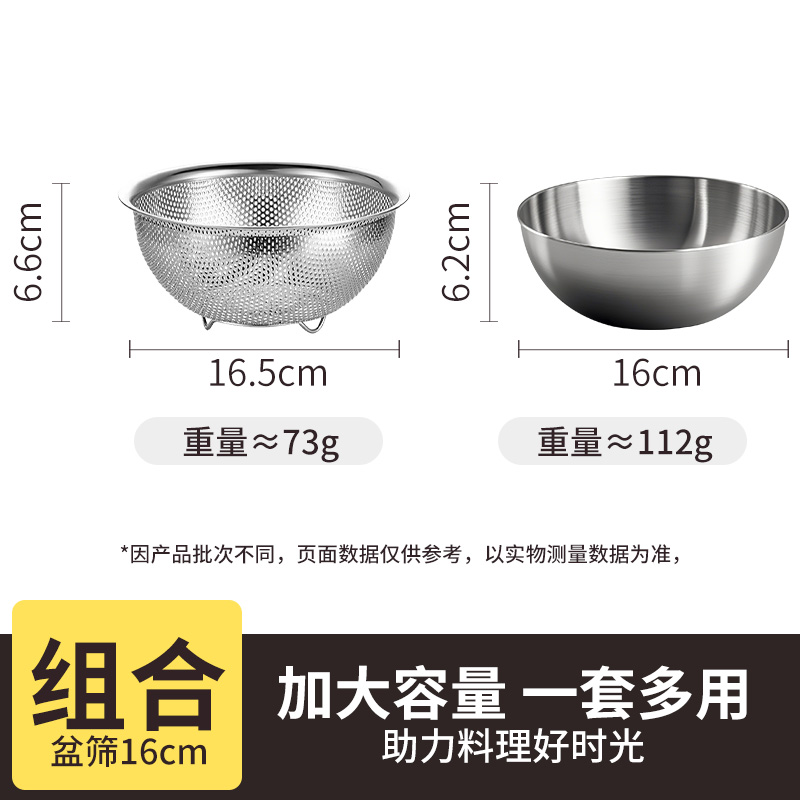 [계란 깨뜨릴 수 있음] 스테인리스 배수통 체 16.5cm