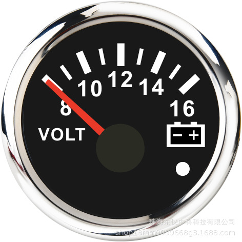 52mm Colorful Light Voltmeter 12V24V Pointer Voltmeter Vehicle and Ship Refitting General Instrument 9-32V