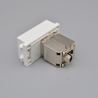 超六類網絡模塊128型鋅合金網線信息插座CAT6A免打線屏蔽電腦模塊