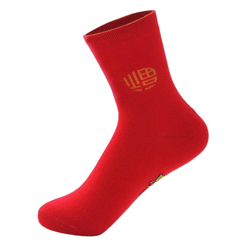 Fu word big red socks tube socks men and women little people socks this life year red socks couples socks wedding socks red socks wholesale