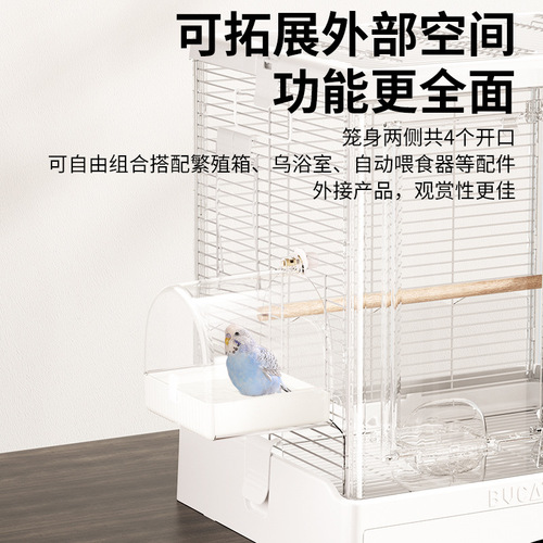 Buka Star 50-star bird cage tiger skin cockatiel cage horizontal wire large luxury villa peony special bird cage