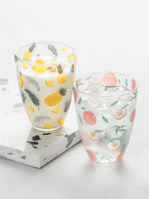 夏季冰飲玻璃杯果汁杯高硼硅ins透明水杯酸奶杯隨手杯子