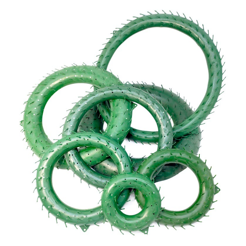 Рождественский венок «сделай сам», декоративная пластиковая гирлянда, базовое кольцо, 15 см, 20 см, 25 см, 30 см, 35 см, венок с искусственным цветком, кольцо