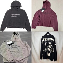 ERDの憂鬱な富二代の潮牌のスローガンのプリントの男女のゆったりしているカップルは水洗いして破壊します。
