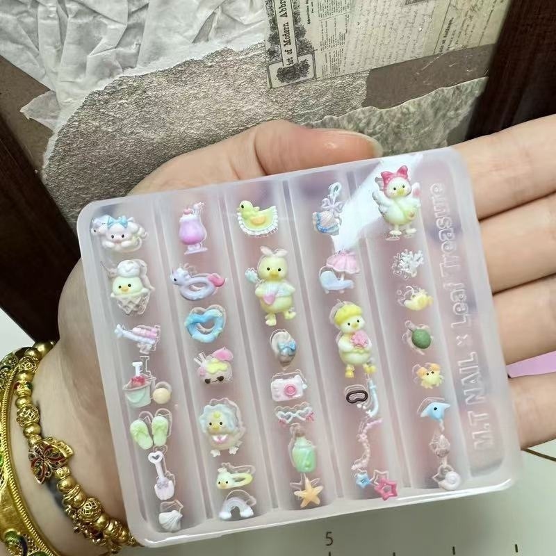 美甲模具开心鸭美甲装饰硅胶模具创意diy美甲穿戴甲装饰高透模具|undefined