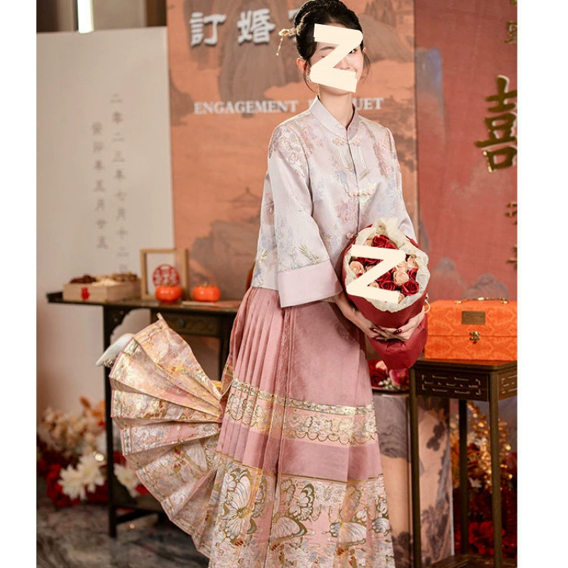 Mantingfang Новое свадебное платье в китайском стиле Hanfu Set 2025 Новый производитель топовых обручальных платьев Amazon.