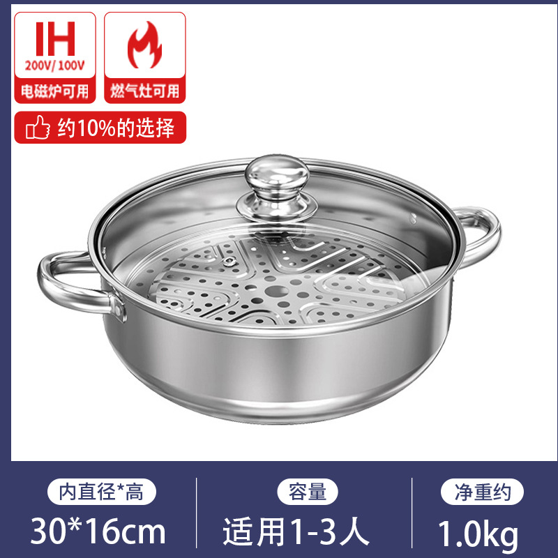 Cóncavo Cocina de Inducción olla de sopa especial fondo redondo Cocina de Inducción comercial olla de sopa cóncava olla caliente vapor de acero inoxidable