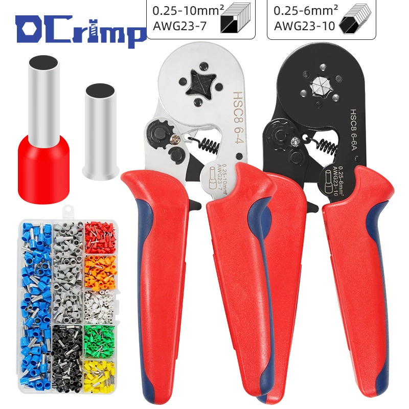 HSC8 трубчатый клеммный комбинированный набор клеммных плоскогубцев в штучной упаковке VE клеммный клеммный плоскогубец с полой иглой TE