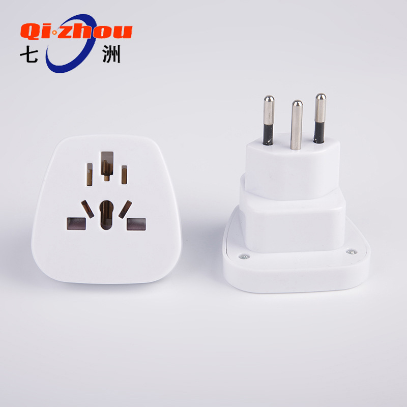 瑞士脚-多用孔转换器三圆脚电源转换插座瑞士旅行电源转接头
