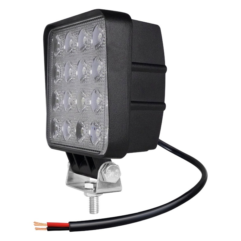4 pulgadas cuadrado led48w luz de trabajo lámpara de coche proyector de la lámpara del vehículo todoterreno faro del coche LED lámpara de la cáscara