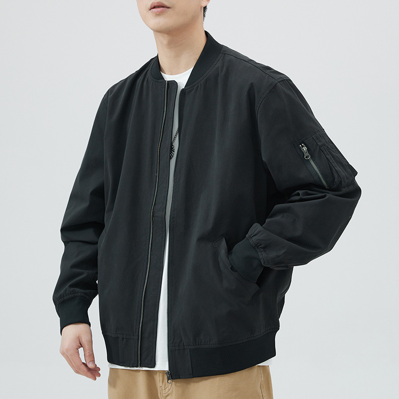 Veste de baseball ample décontractée en coton pour hommes, nouvelle collection printemps et automne_voghion.com