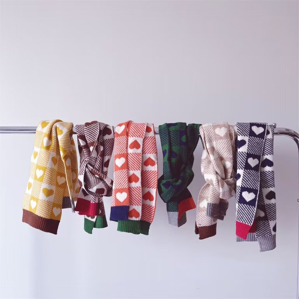 Brand children's knitted scarf