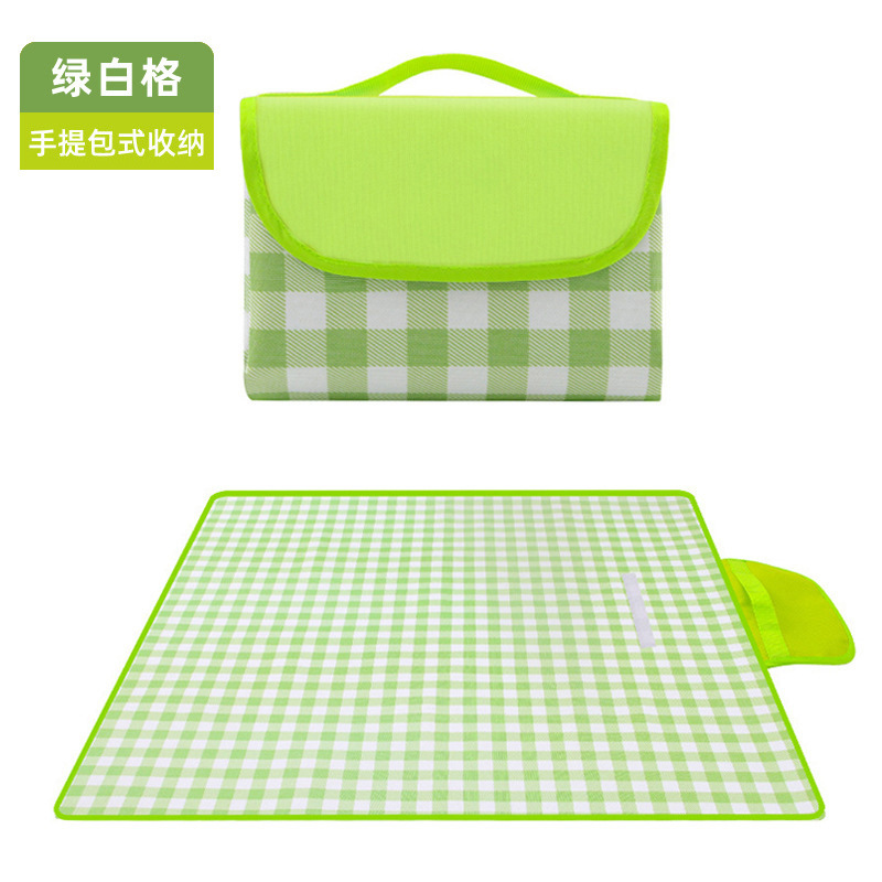 녹색 격자 무늬 110_150cm (4 명 앉을 수 있음)