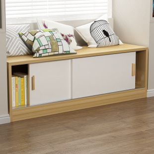 Solid Wood Bay Window Cabinet Floor Cabinet Free Combination Storage Cabinet Sitting Floor-to-ceiling Window Cabinet Low Cabinet Storage Cabinet Storage Cabinet