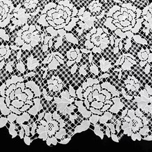 汕头厂家 水溶牛奶丝满幅 蕾丝布料花边女装童装高档镂空刺绣面料