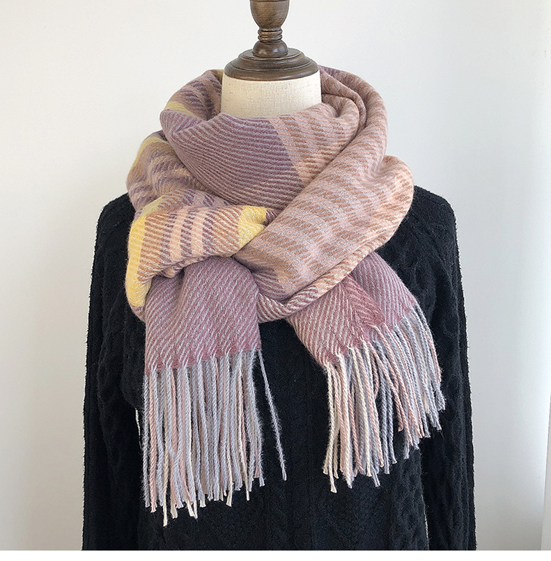 Women's Simple Style Solid Color Imitation Cashmere Printing Scarf display picture 4