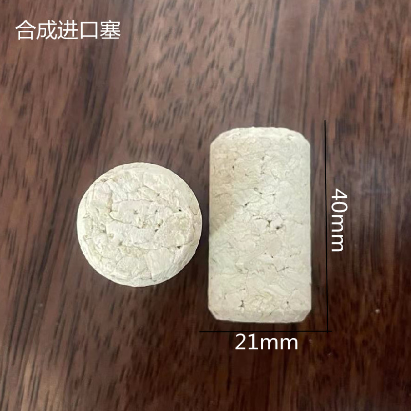 En stock al por mayor vino tinto corcho polímero corcho roble enchufe tipo T tapón sintético cubierta de cristal en stock sellado