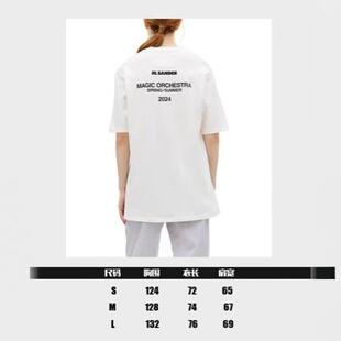 Ss24 Summer New Classic White Back Letter Printing Simple All-match Round Neck Short-sleeved T-shirt