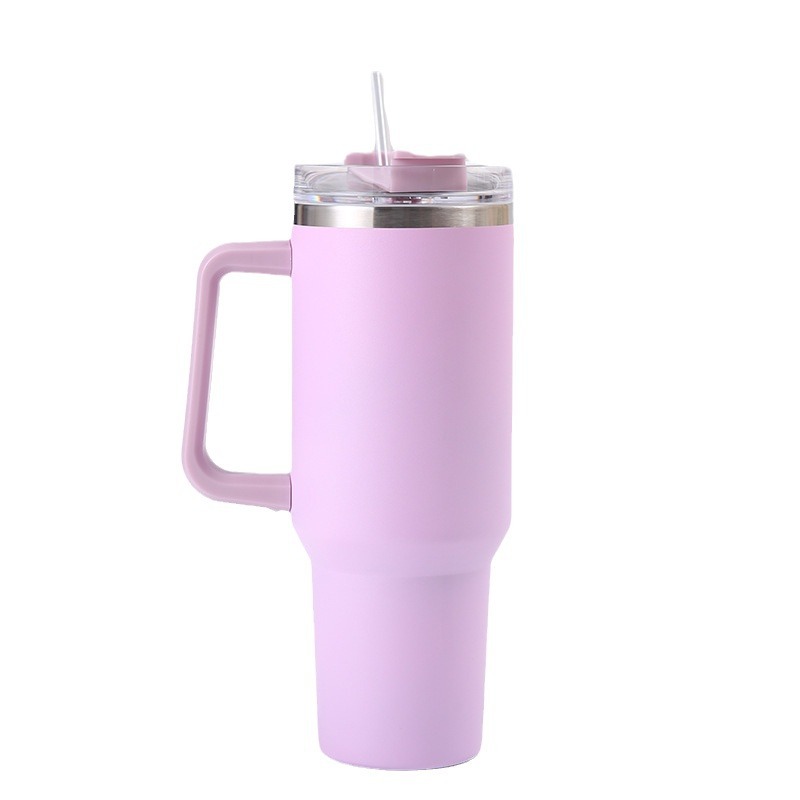 Gran capacidad 40oz mango taza helado taza 304 Acero inoxidable vacío aislado taza coche paja cerveza al por mayor