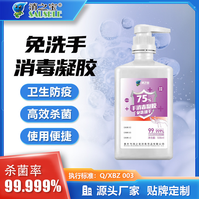 No-Rinse Disinfectant Gel, Quick-Drying, Highly Effective Antibacterial Hand Sanitizer 500ml, Wholesale from Manufacturer, Antibacterial