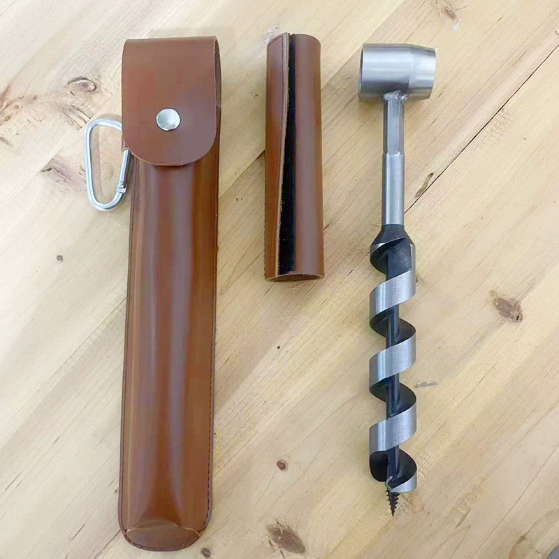 Удлиненный шнековый сверло для деревообработки, сверло для выживания на открытом воздухе, набор из полиуретана, шнековое сверло, ручная спиральная дрель, ручной шнек